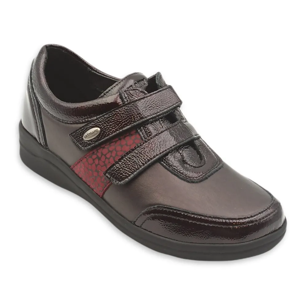 Scarpa sportiva donna pelle con estraibile Grunland SC5126 68NIFF BORDO