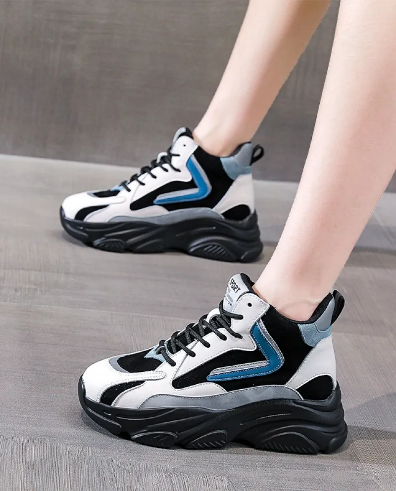 Scarpe da donna Nuove scarpe alte di moda per tutti i fiammiferi Scarpe casual sportive