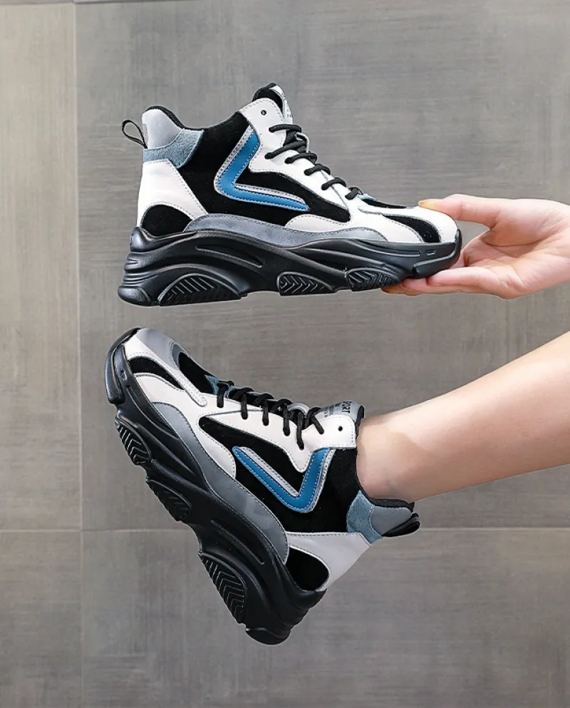 Scarpe da donna Nuove scarpe alte di moda per tutti i fiammiferi Scarpe casual sportive