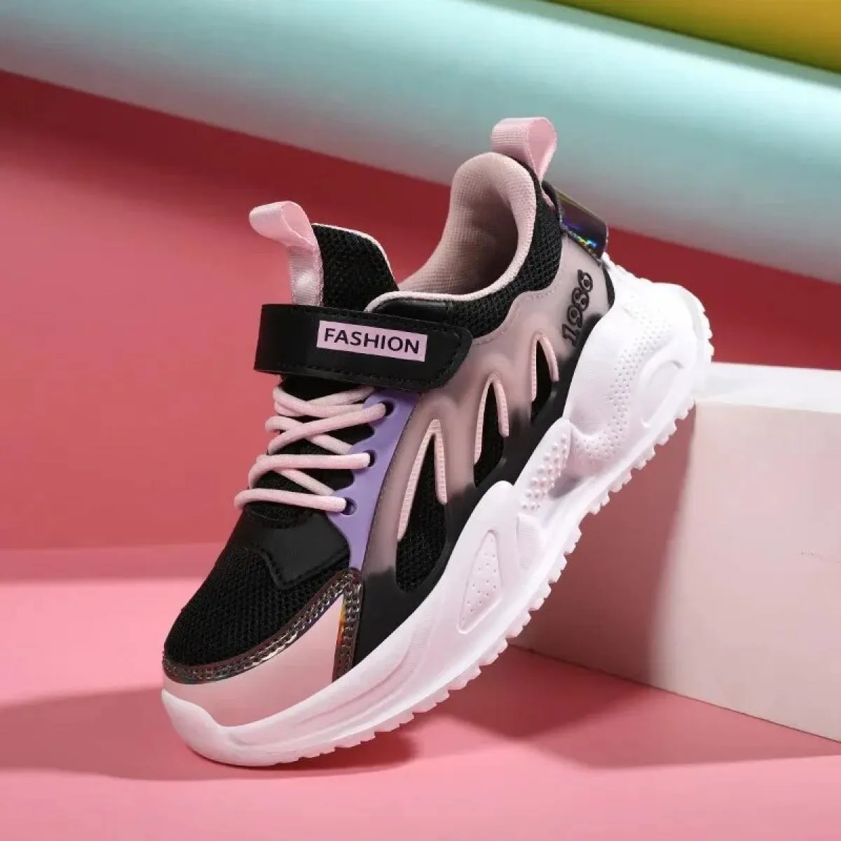 Scarpe da ginnastica per ragazza Scarpe da esterno consigliate Punta tonda flessibile Impermeabile Alla moda Comoda Tutte le par