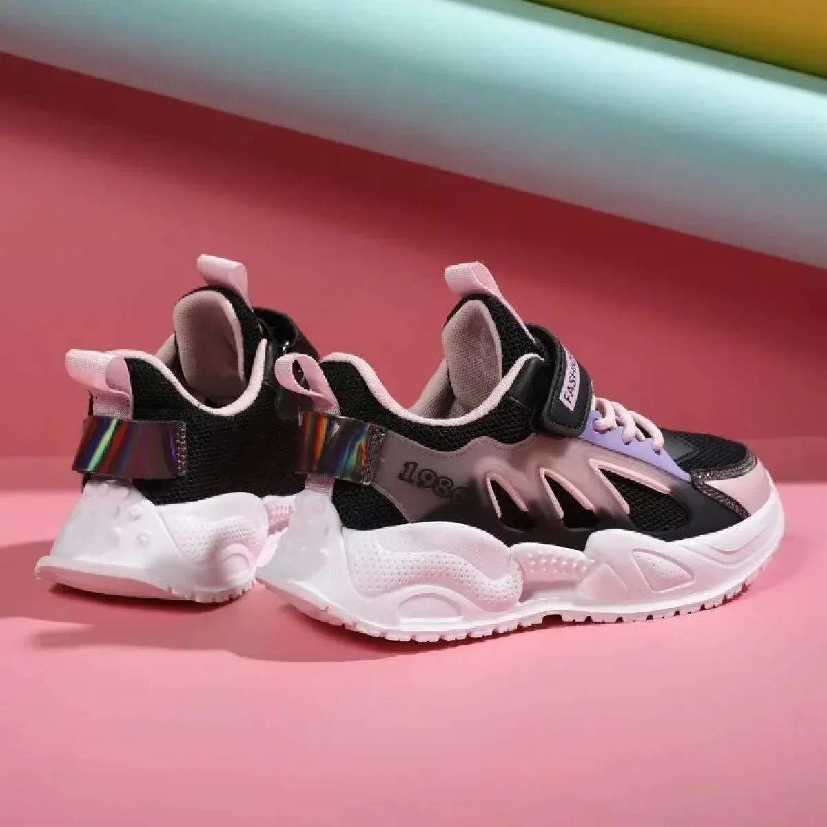 Scarpe da ginnastica per ragazza Scarpe da esterno consigliate Punta tonda flessibile Impermeabile Alla moda Comoda Tutte le par