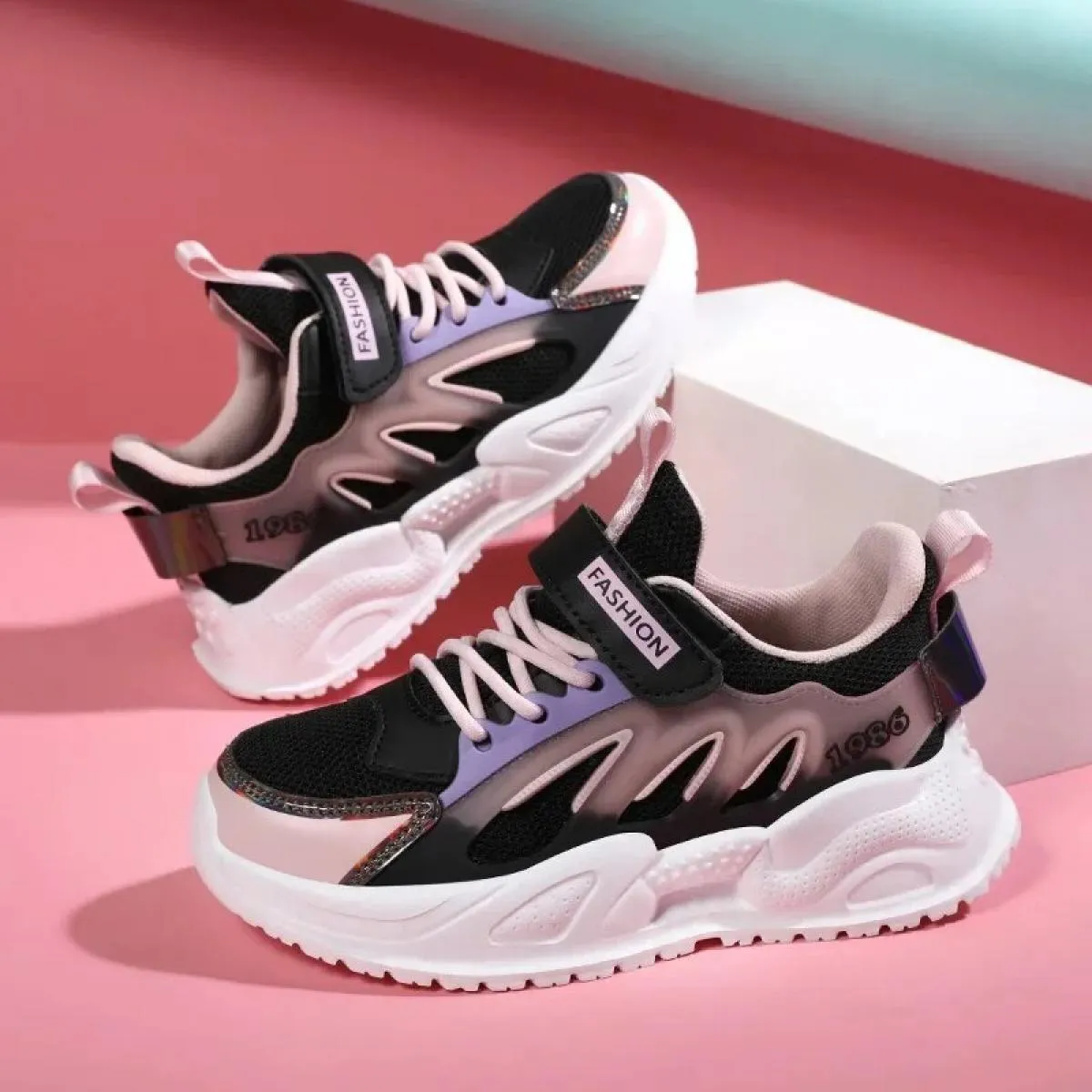 Scarpe da ginnastica per ragazza Scarpe da esterno consigliate Punta tonda flessibile Impermeabile Alla moda Comoda Tutte le par