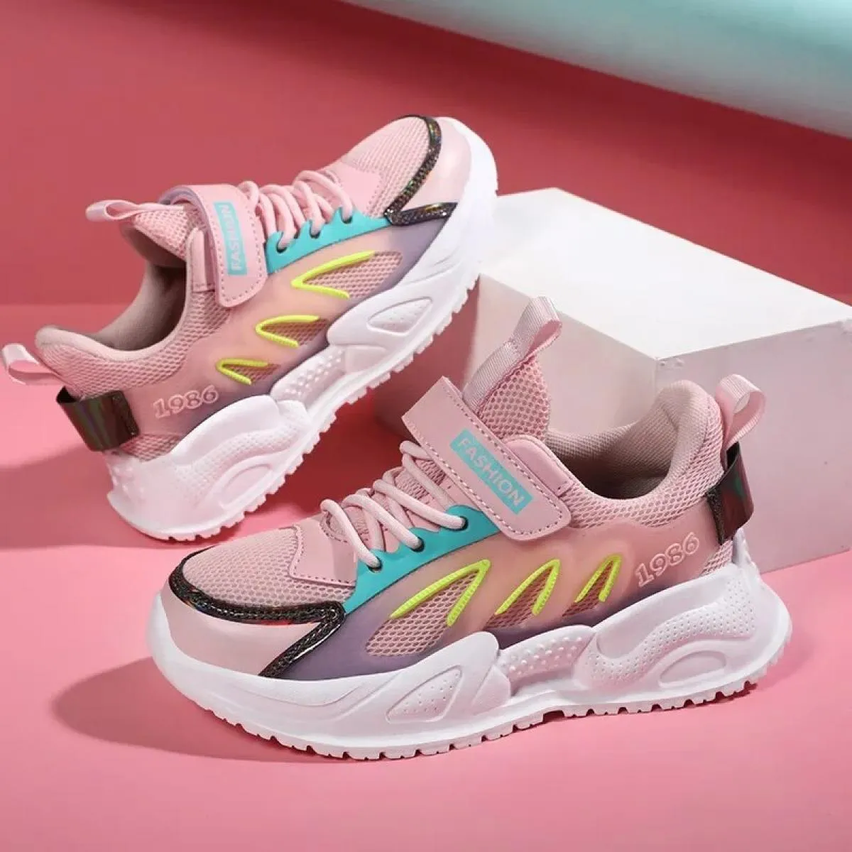 Scarpe da ginnastica per ragazza Scarpe da esterno consigliate Punta tonda flessibile Impermeabile Alla moda Comoda Tutte le par
