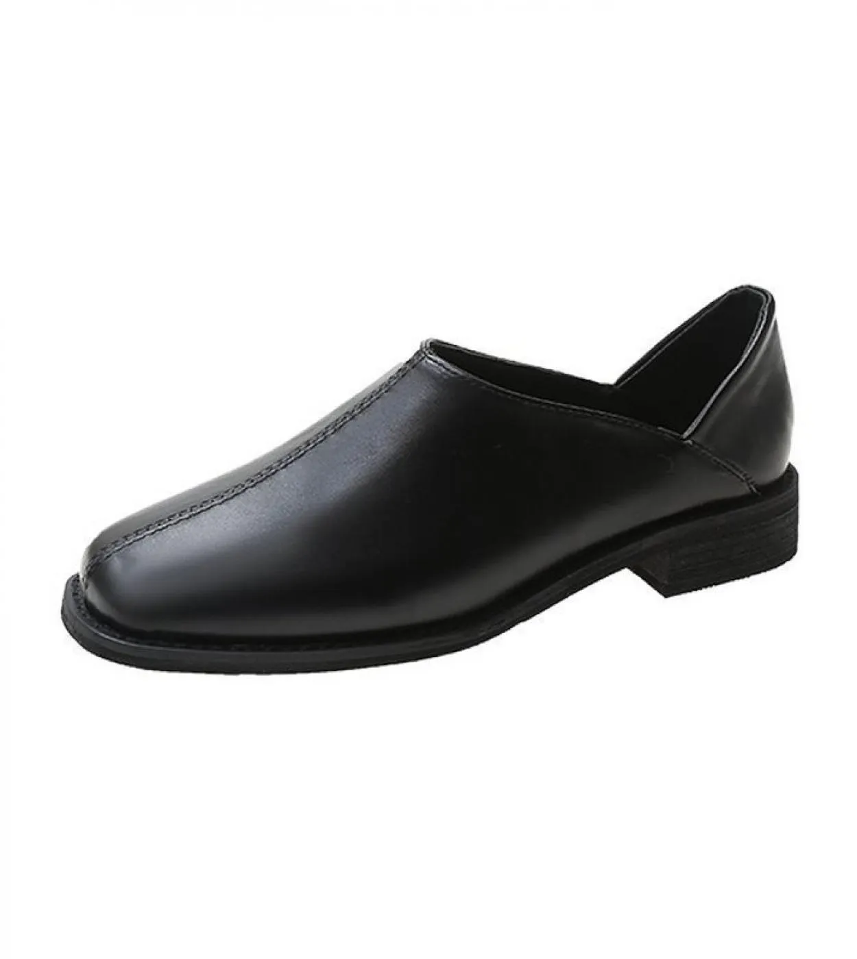 Scarpe Donna 2022 Nuovo Stile Stile Britannico Punta Quadrata Piccole Scarpe di Cuoio Retro Scarpe Basse Donne Zapatos Para Muje