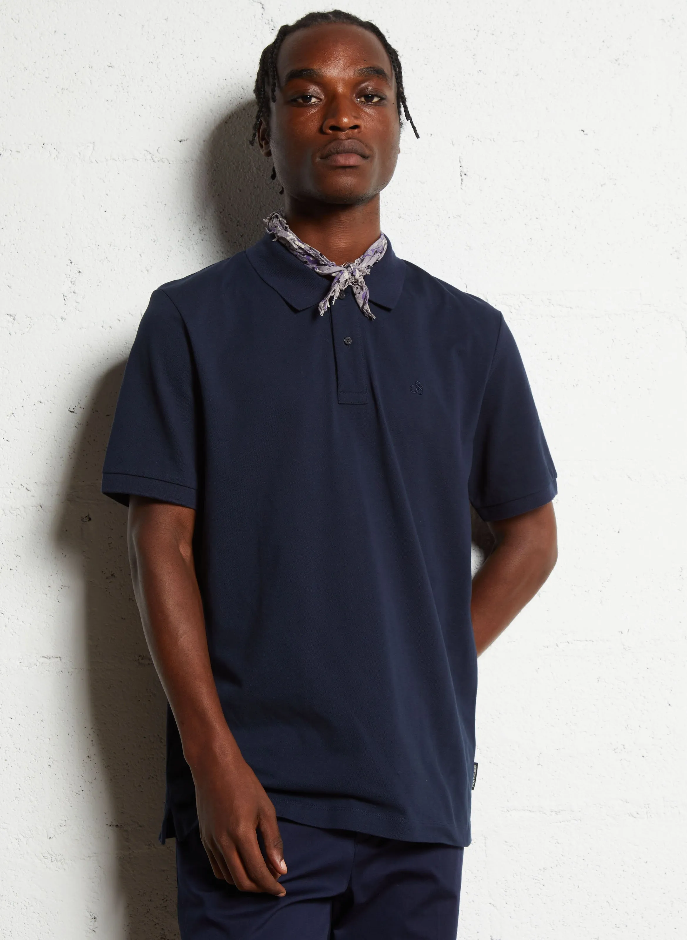  SCOTCH AND SODA   Polo collo classico dritta in cotone | Blu