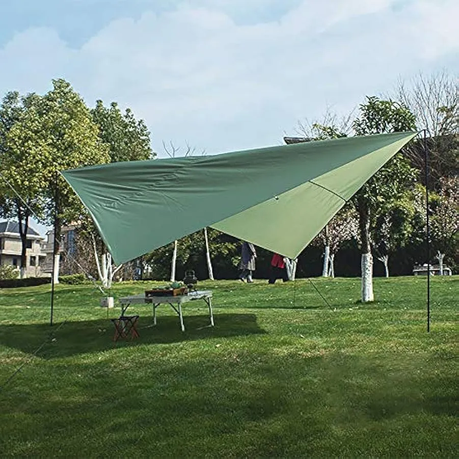 Skyout Amaca Rain Fly Tarp, Rifugio Amaca Leggera Idrorepellente Impermeabile Durevole Portatile e Compatto Inclusa di Pali e pi