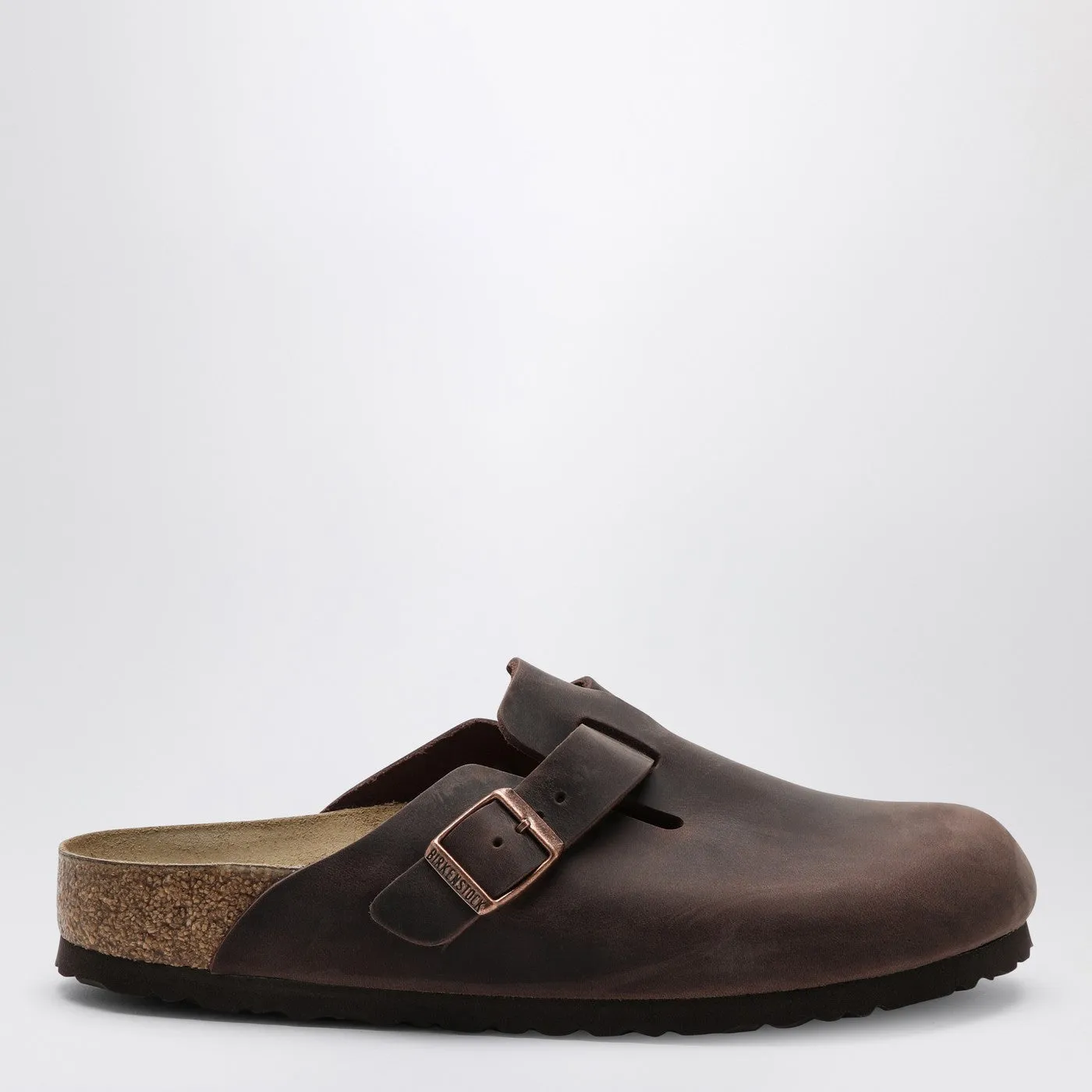 Slippista di Birkenstock Boston Habana in pelle oliata