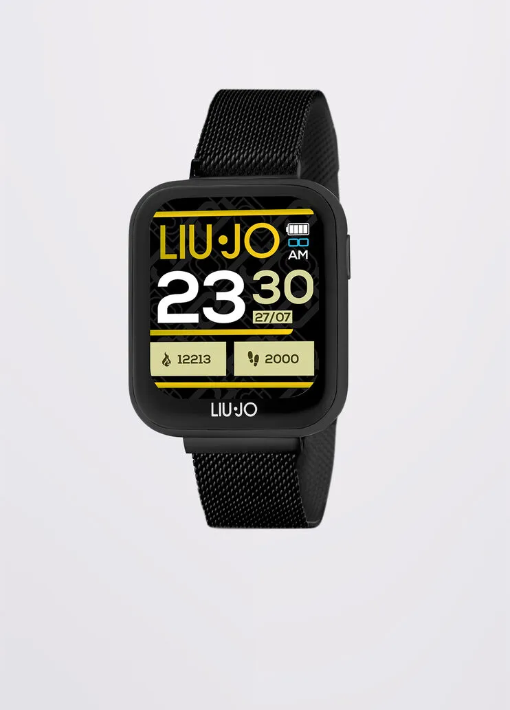 Smartwatch Liu-Jo Voice in Acciaio Nero con Maglia Milano