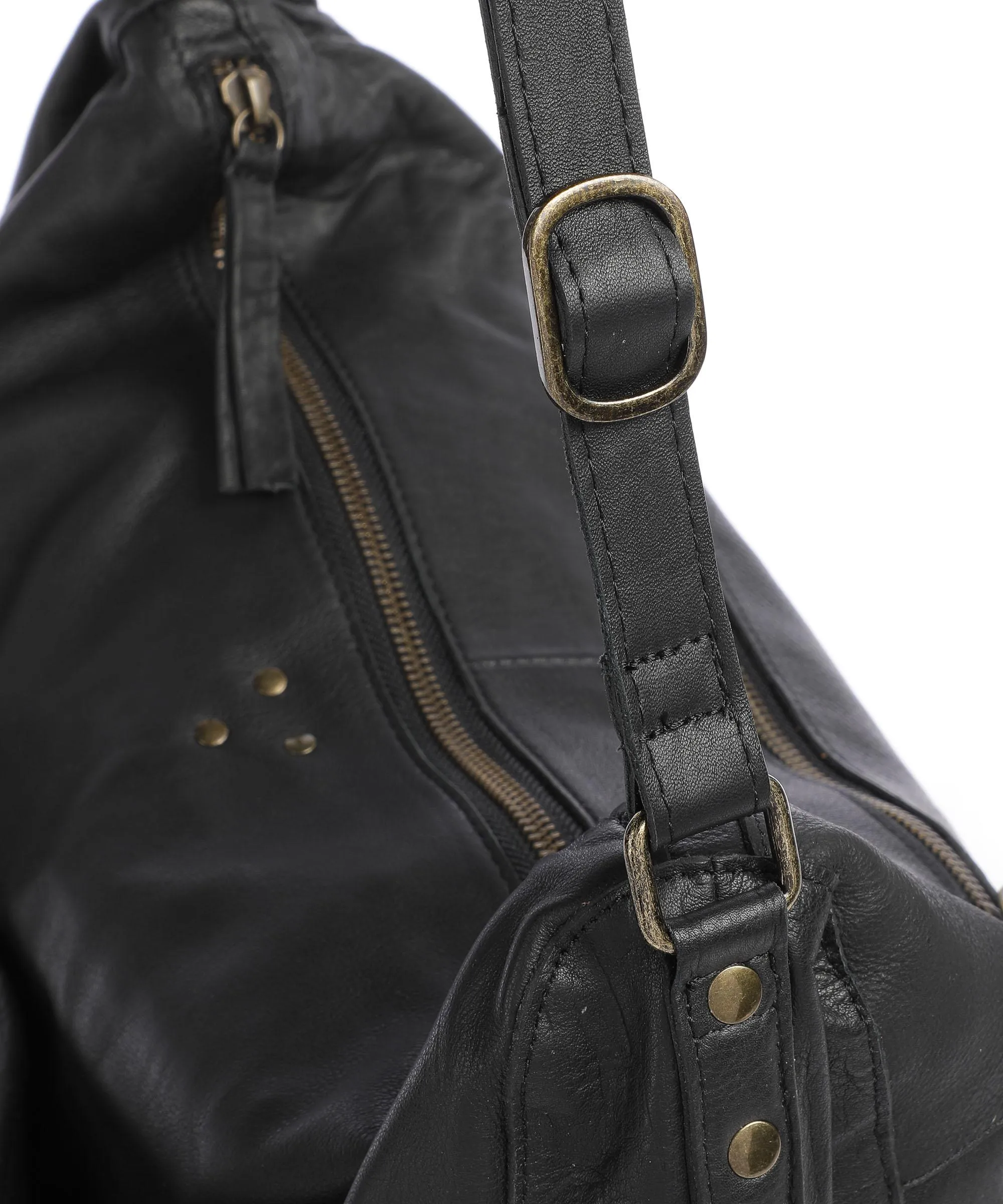  Still Nordic Day & Mood DayBinnie Borsa hobo pelle di vacchetta grana nero  