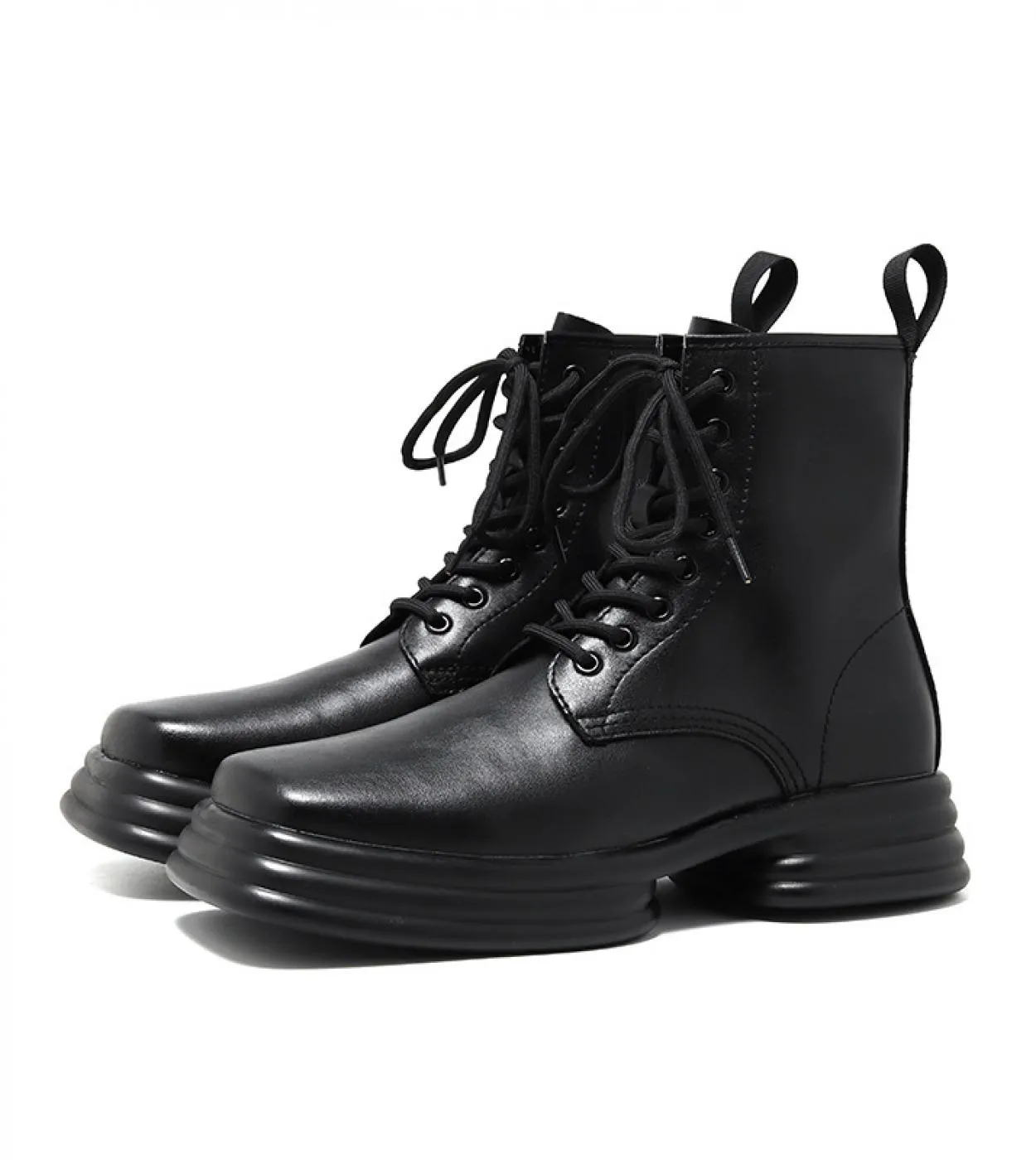 Stivali da moto da uomo con plateau Scarpe con tacco da uomo di lusso Scarpe da uomo con stivali da società punk Stivali da uomo