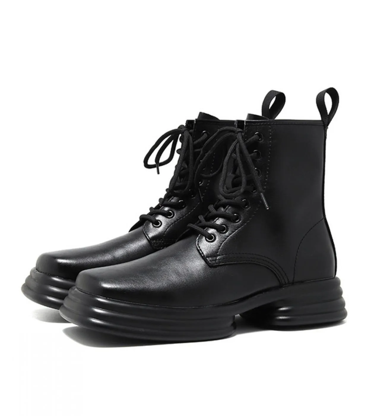 Stivali da moto da uomo con plateau Scarpe con tacco da uomo di lusso Scarpe da uomo con stivali da società punk Stivali da uomo