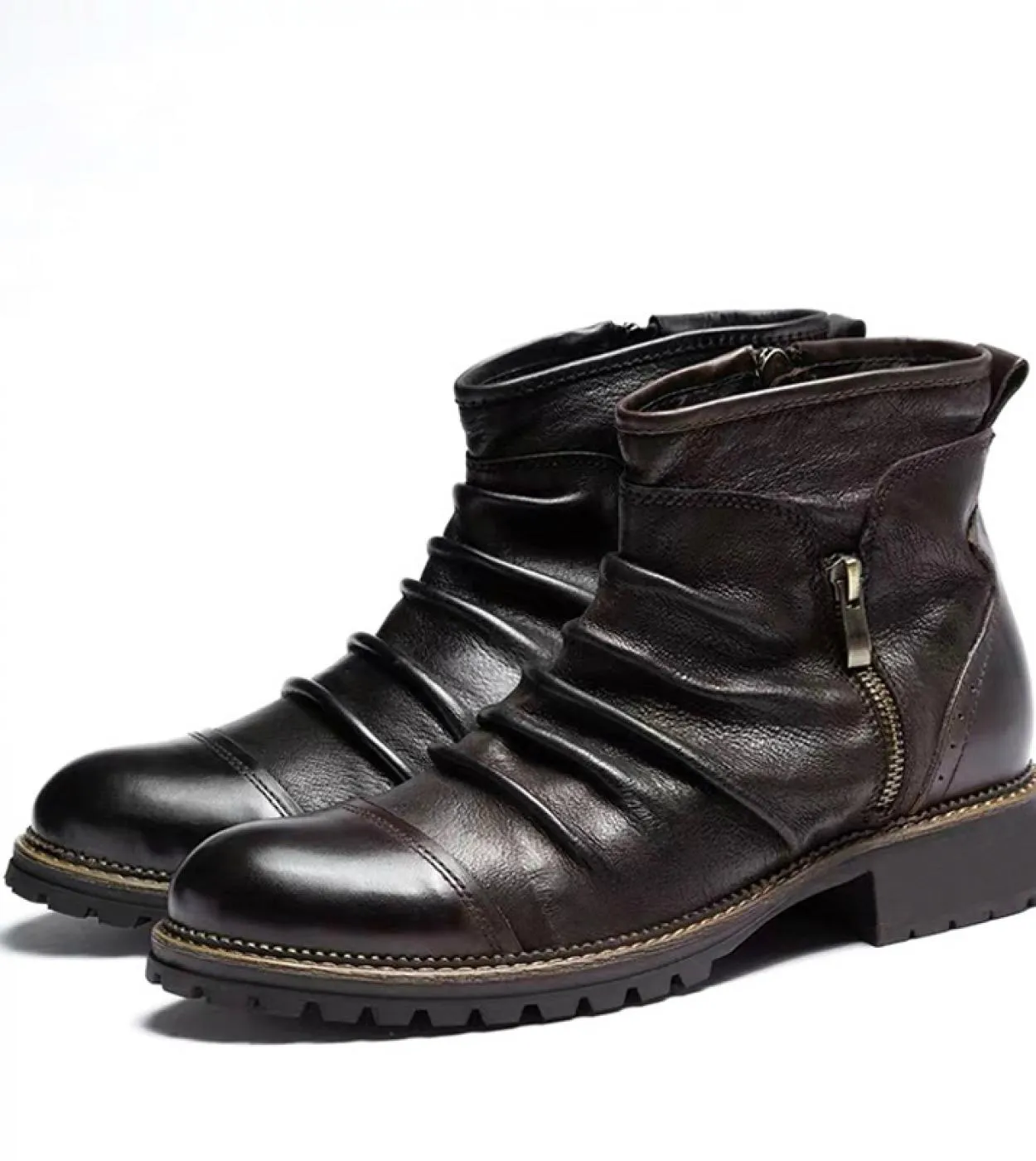 Stivali Moto Pelle Scarpe Calzature Stivali Moto Uomo Pelle Nuovi Uomini