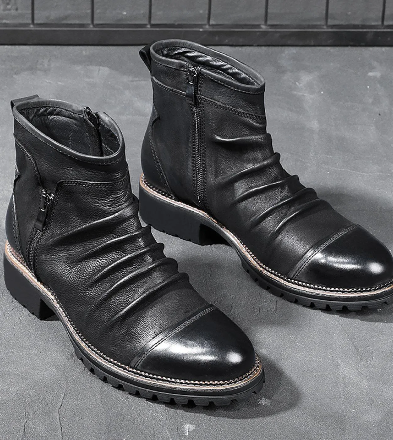 Stivali Moto Pelle Scarpe Calzature Stivali Moto Uomo Pelle Nuovi Uomini