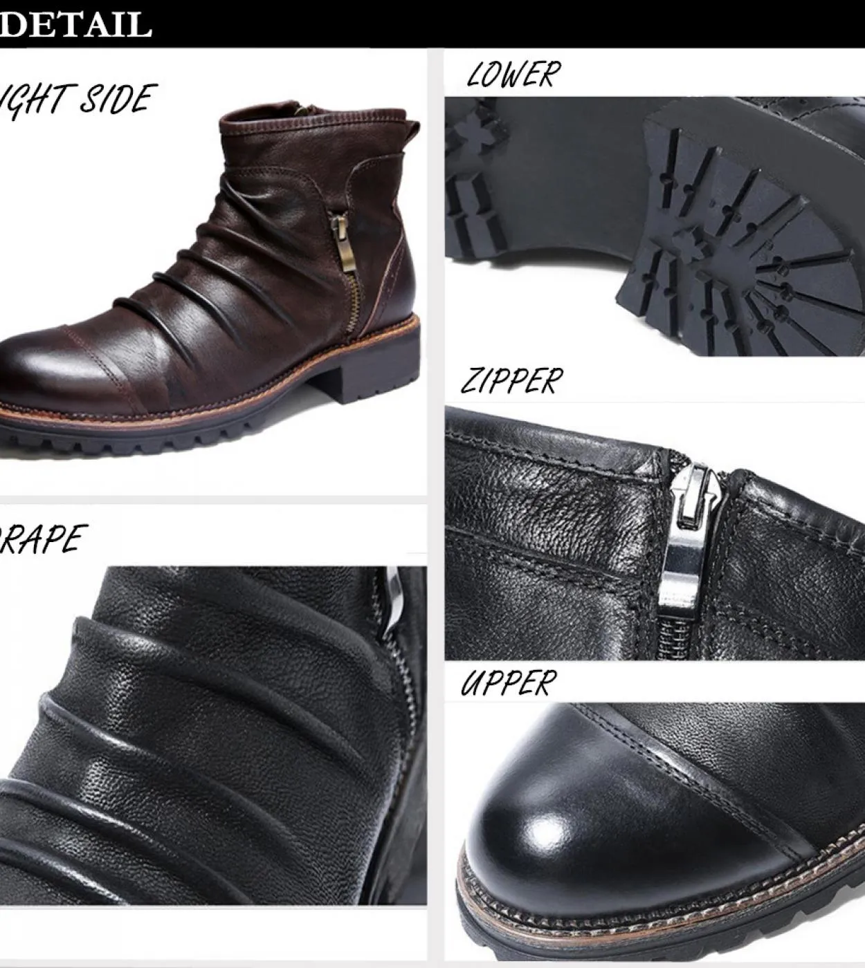 Stivali Moto Pelle Scarpe Calzature Stivali Moto Uomo Pelle Nuovi Uomini