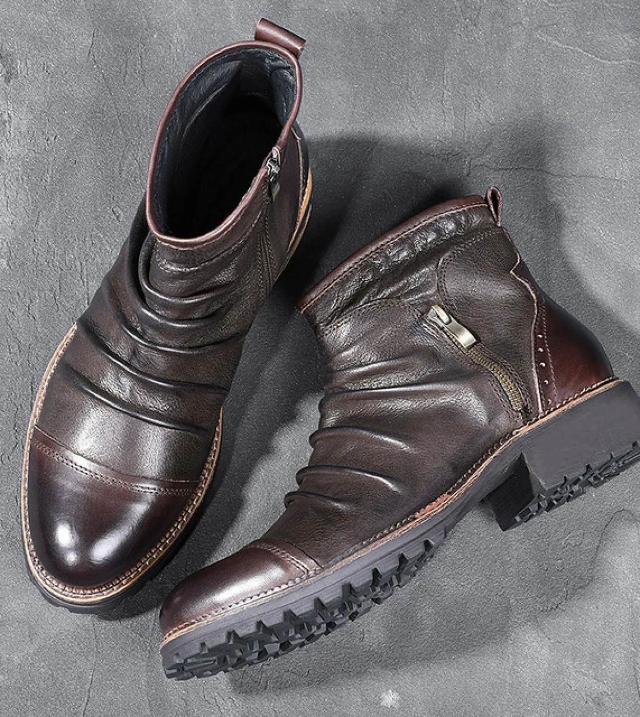 Stivali Moto Pelle Scarpe Calzature Stivali Moto Uomo Pelle Nuovi Uomini