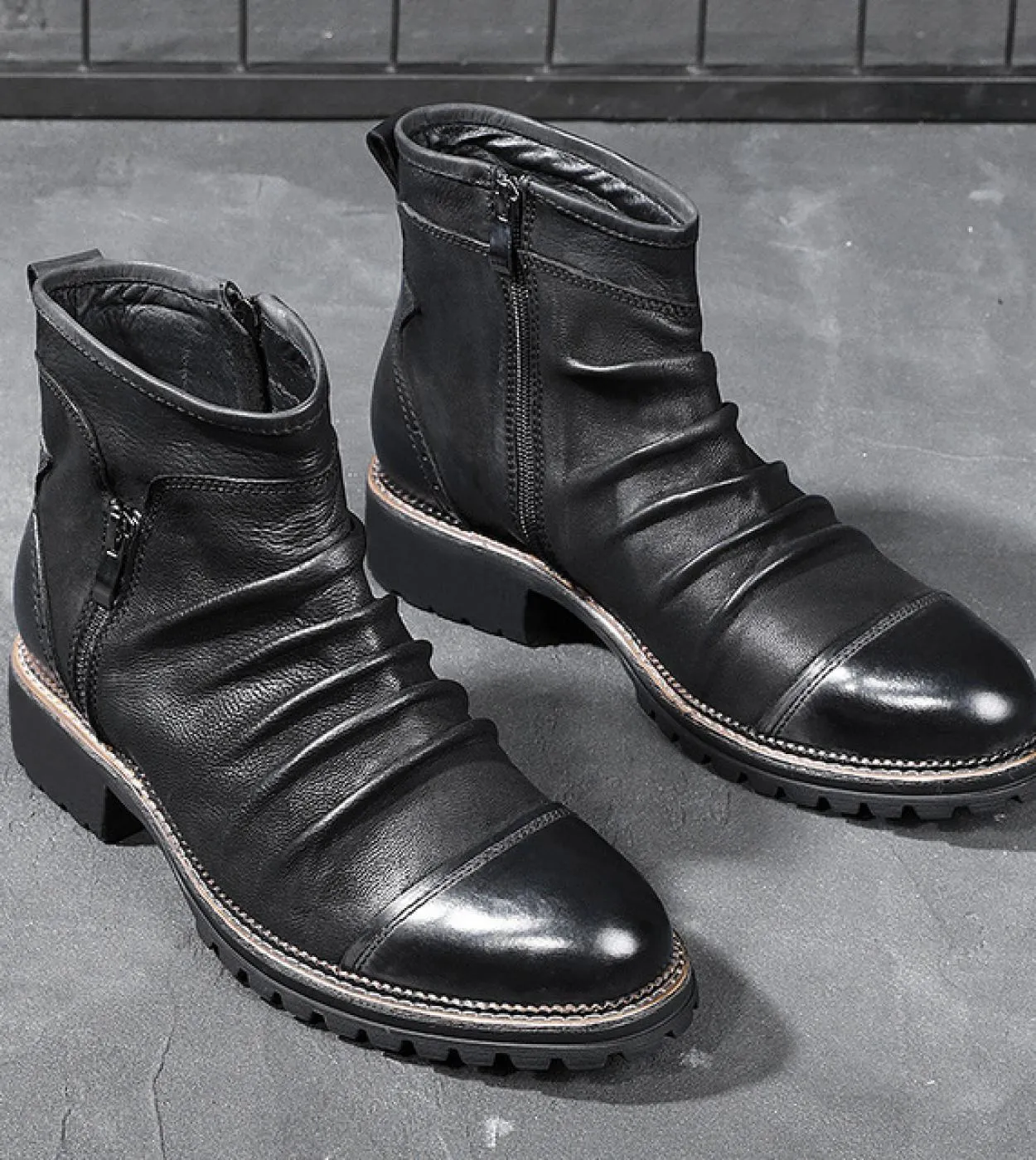 Stivali Moto Pelle Scarpe Calzature Stivali Moto Uomo Pelle Nuovi Uomini