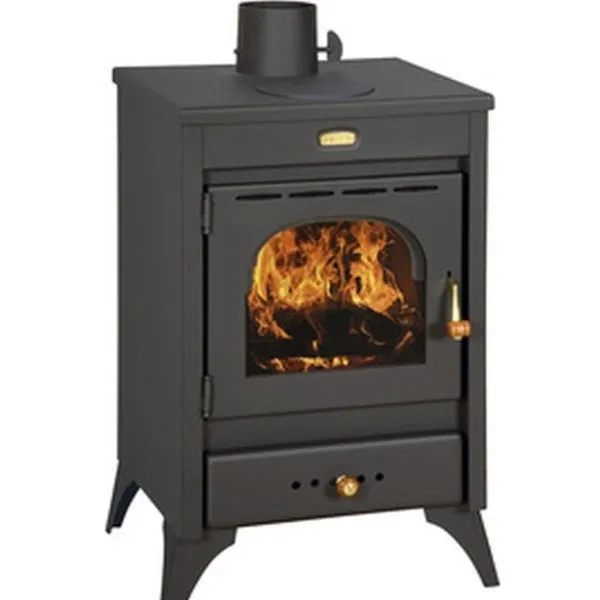 STUFA A LEGNA modello KIR 9/12 kW Nero Antracite VETRO CERAMICO | Promo Clima