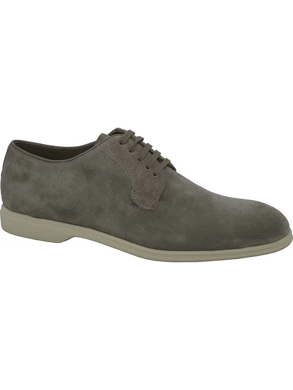 Suede grey derby shoes