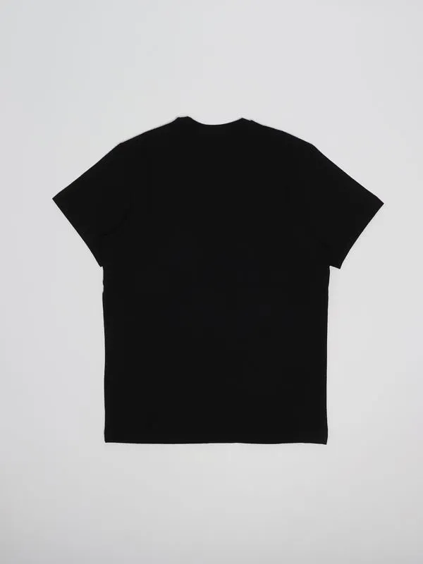 T-shirt bambino Dsquared2 con logo all over Nero