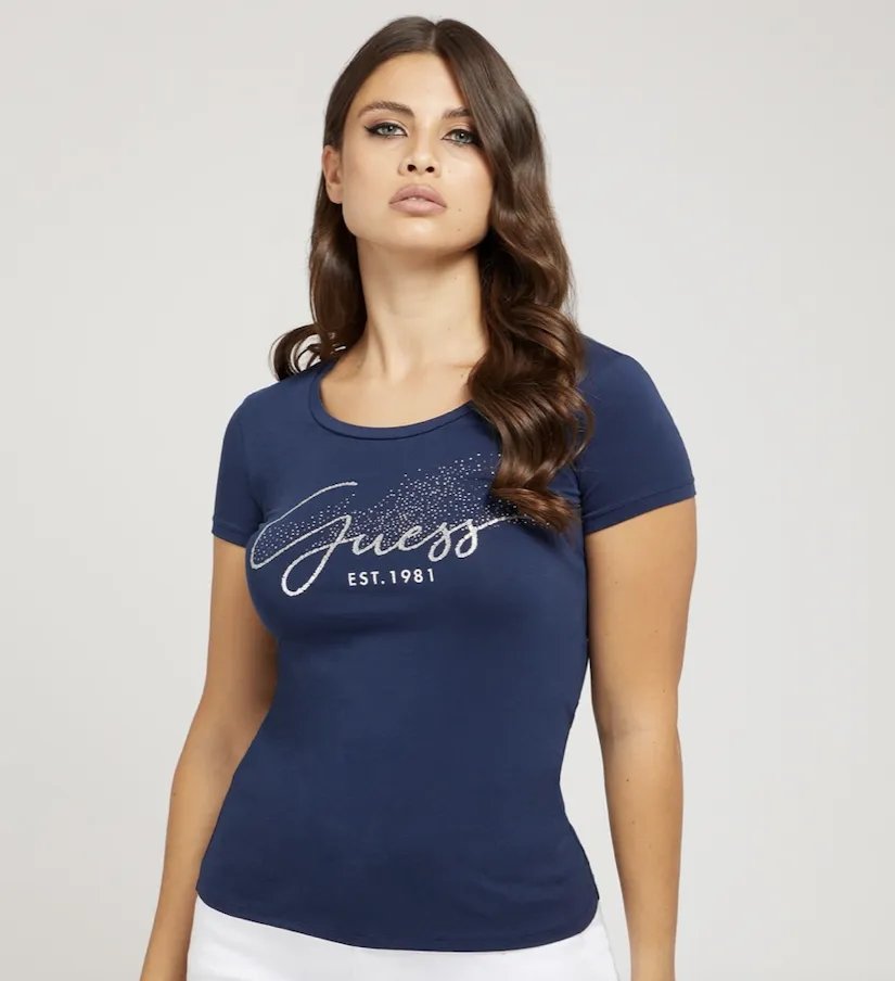 T-shirt Guess Donna logo frontale W2RI04J1300