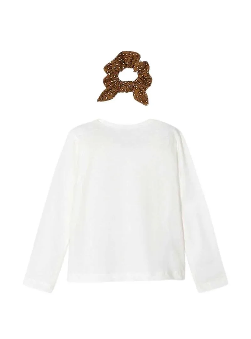 T-Shirt Mayoral Coletero Bianco per Bambina