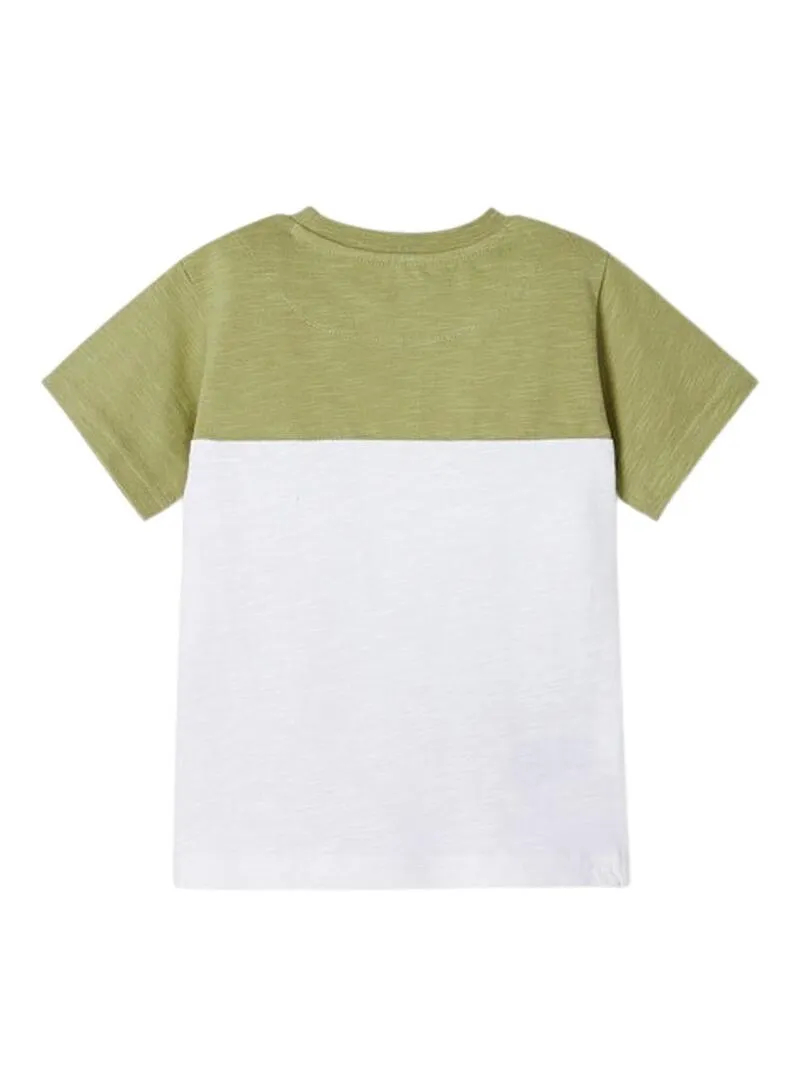 T-Shirt Mayoral Combinata Verde per Bambino