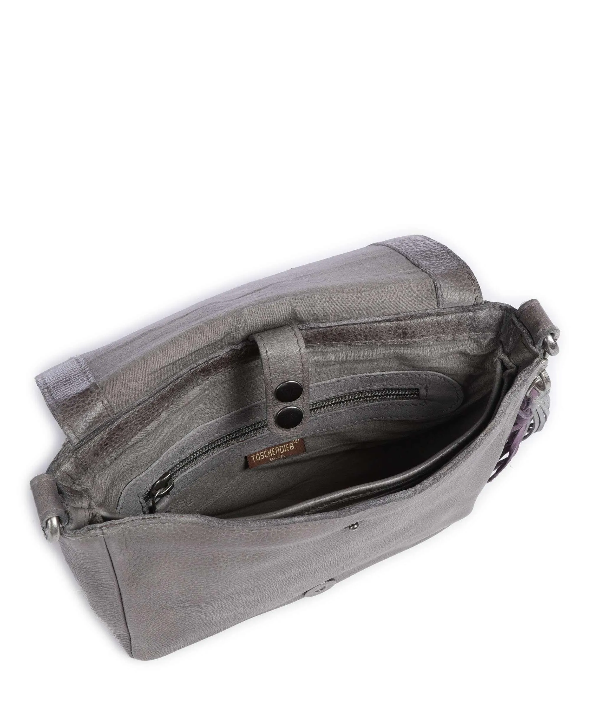  Taschendieb Wien Versöhnungsstraße 3 Borsa a tracolla pelle di vacchetta grana grigio  