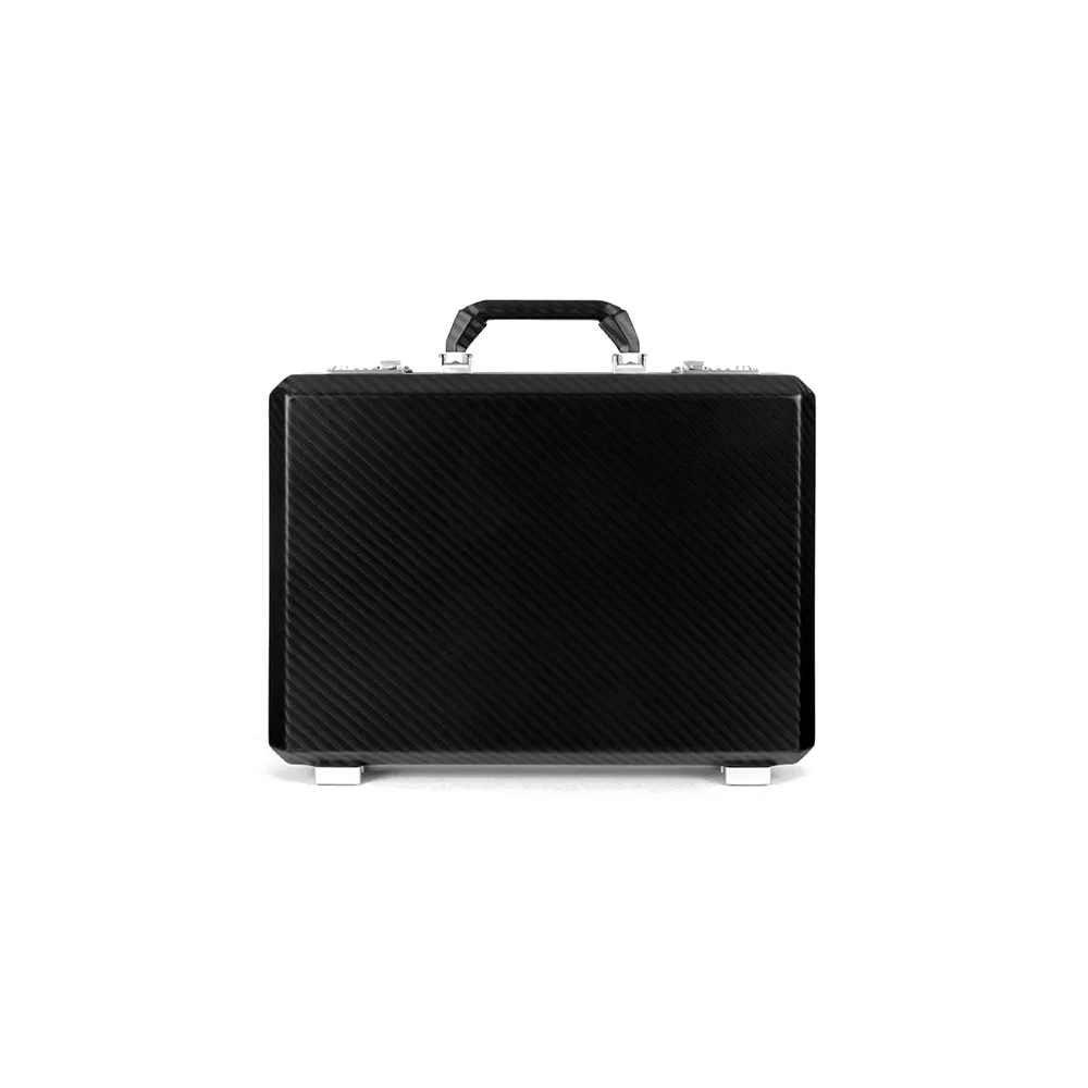 TecknoMonster - Cavok Opaque - Business Case - Valigetta in Fibra di Carbonio e Pelle - Nera - Luxury Collection