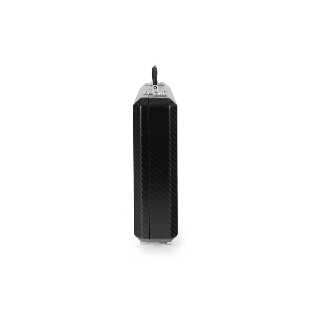 TecknoMonster - Cavok Opaque - Business Case - Valigetta in Fibra di Carbonio e Pelle - Nera - Luxury Collection