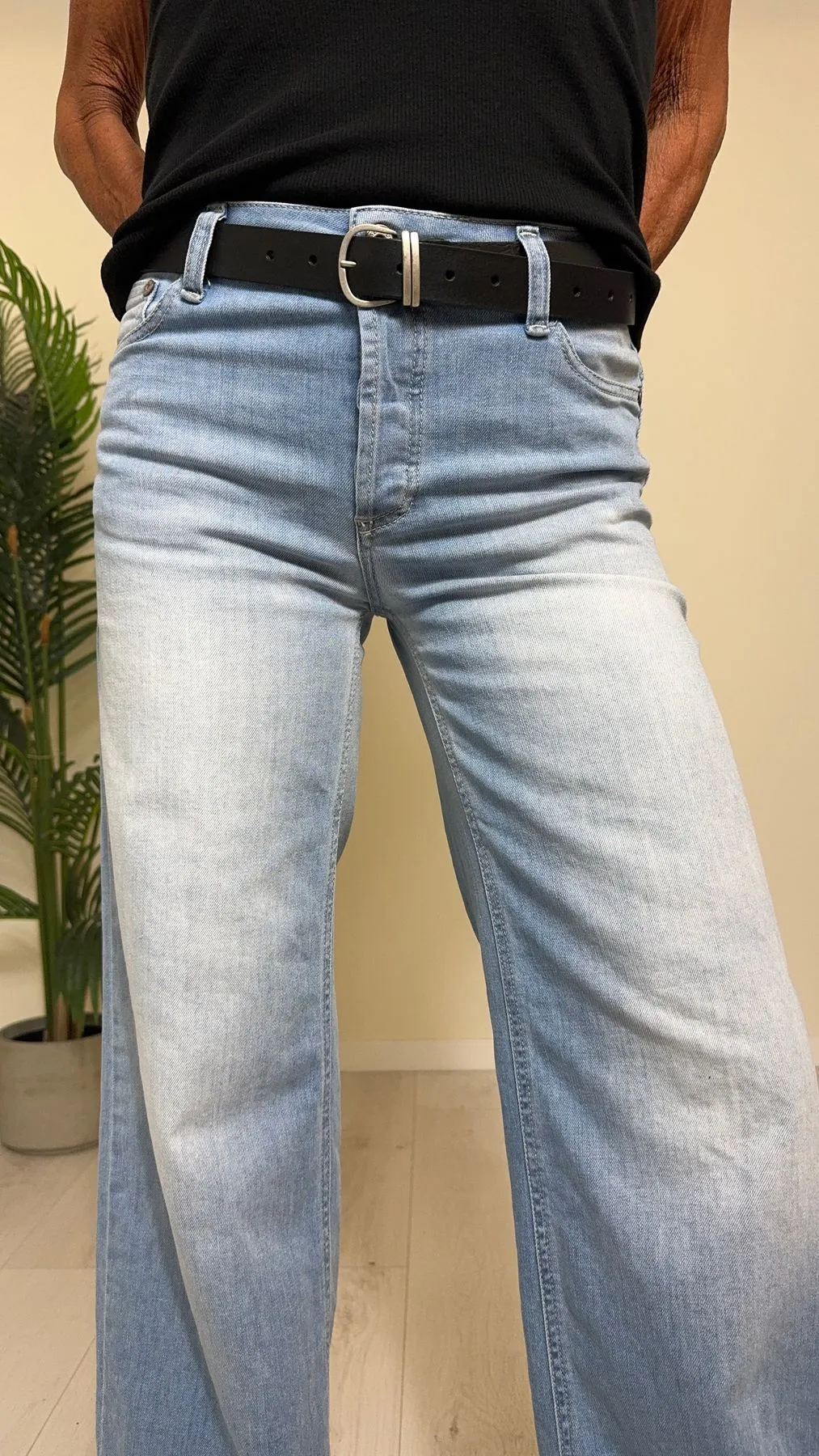 TENSIONE IN - 1712 - CINTURA PELLE FIBBIA STONDATA H 3 CM