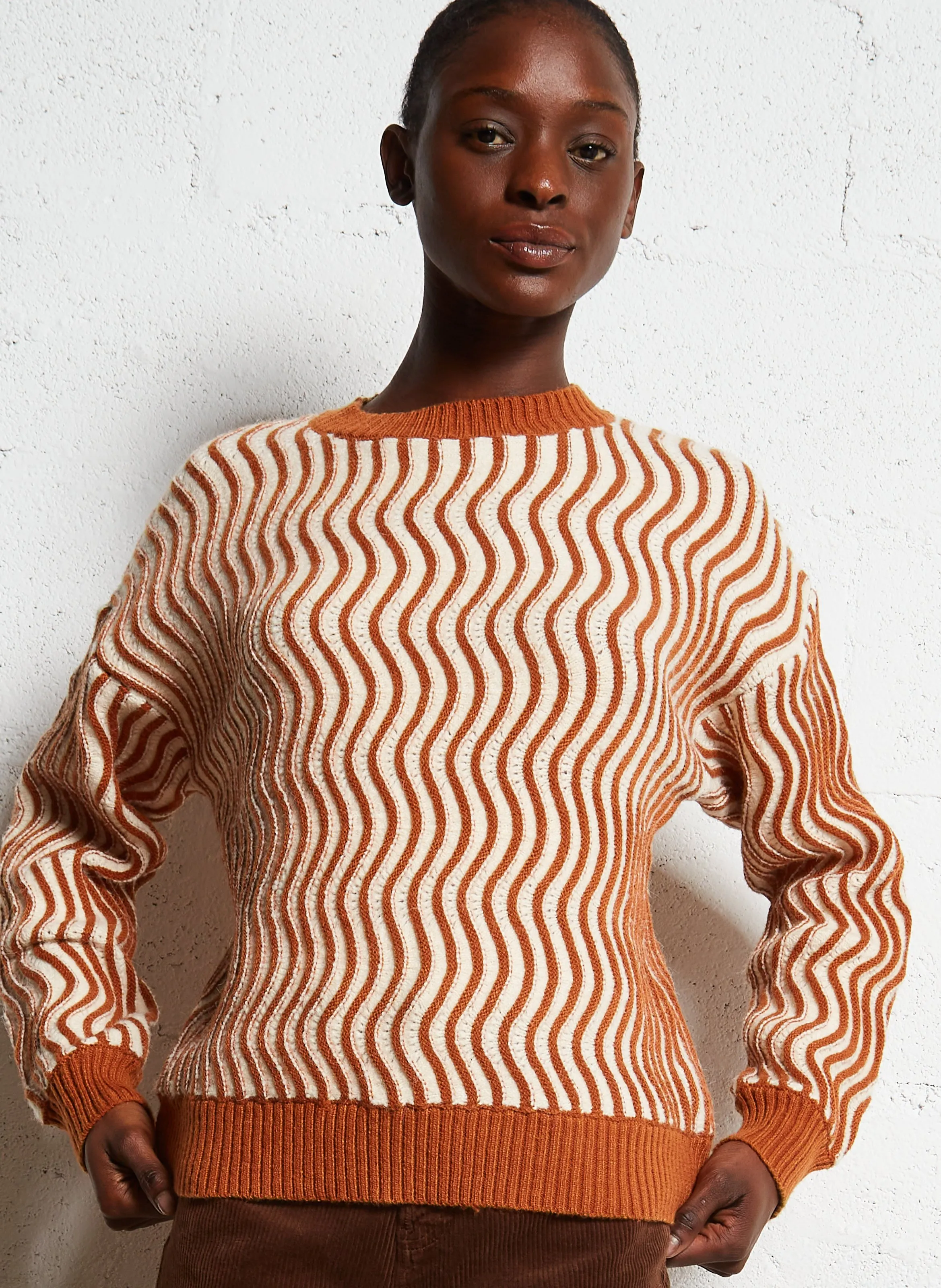  THE KORNER   Maglione dritto in maglia | Marrone
