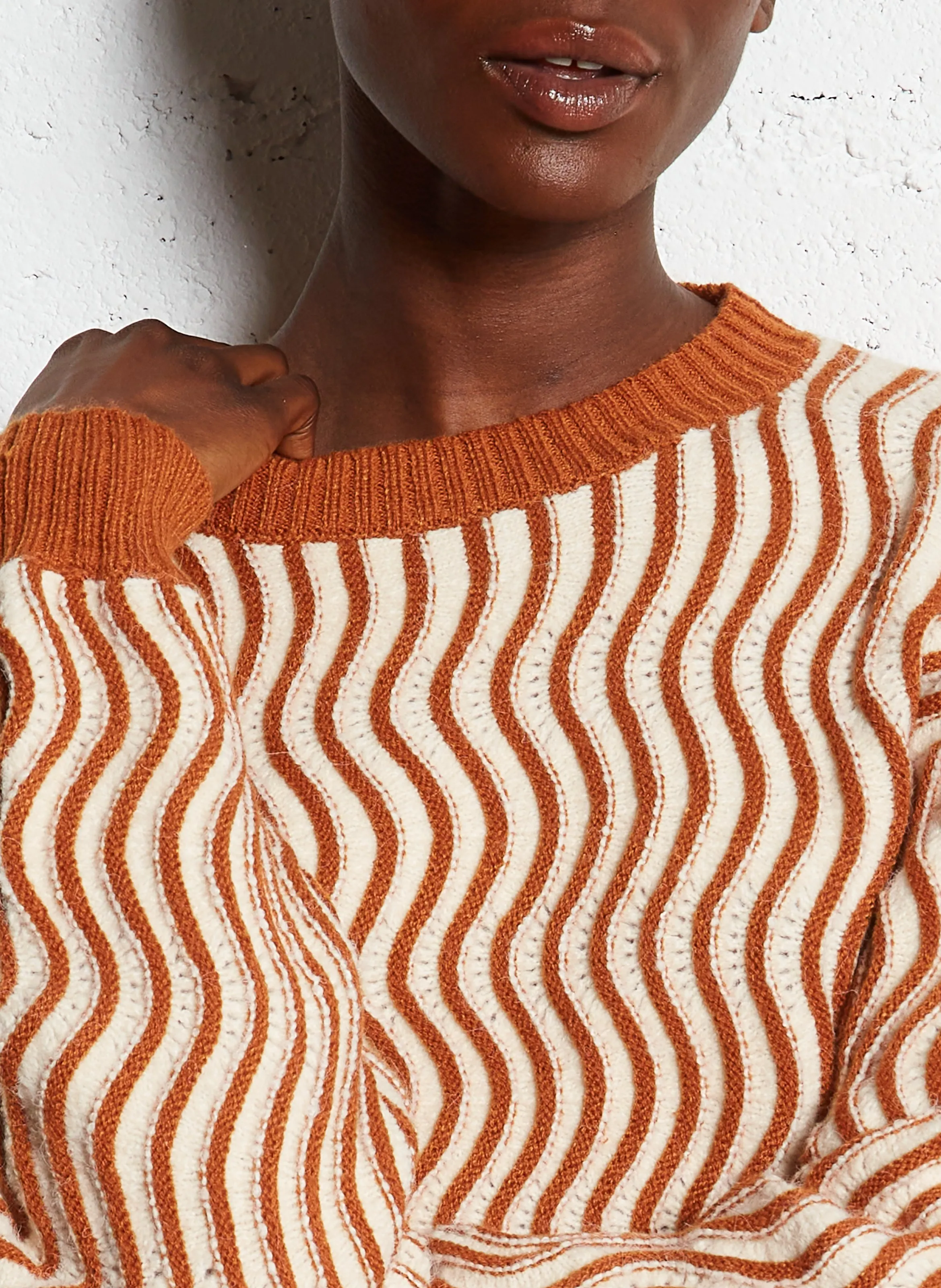 THE KORNER   Maglione dritto in maglia | Marrone