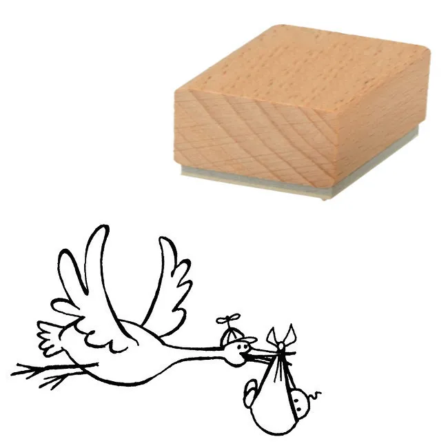 Timbro Cicogna 5,5 x 4,4 x 2,5 cm - Artemio - 1 pezzo