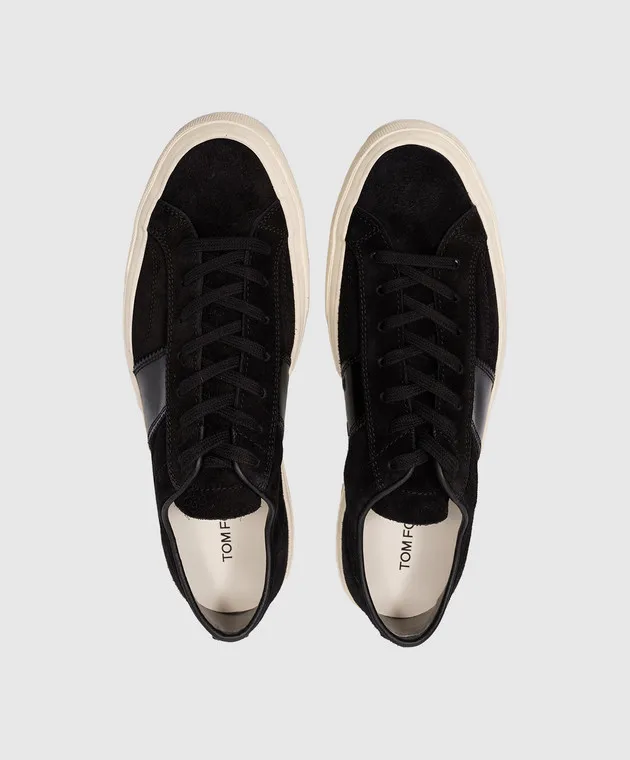 Tom Ford Scarpe da ginnastica in camoscio nero CAMBRIDGE J0974LCL032N