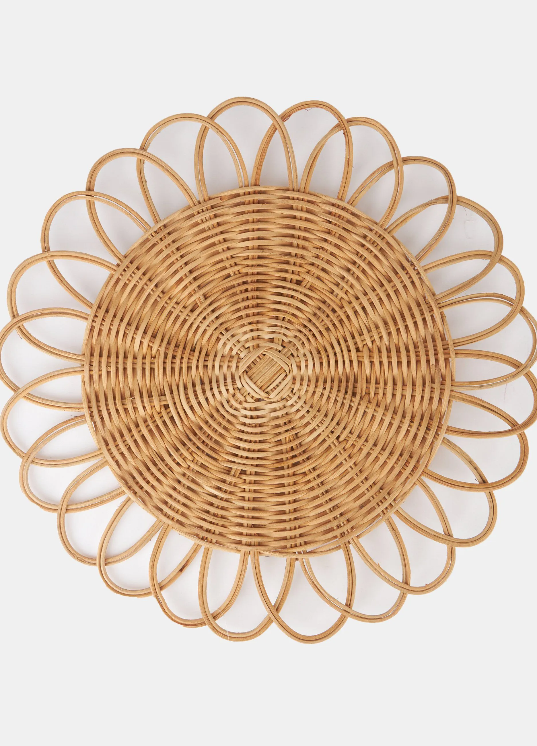 Tovaglietta da colazione fiore in rattan fatta a mano