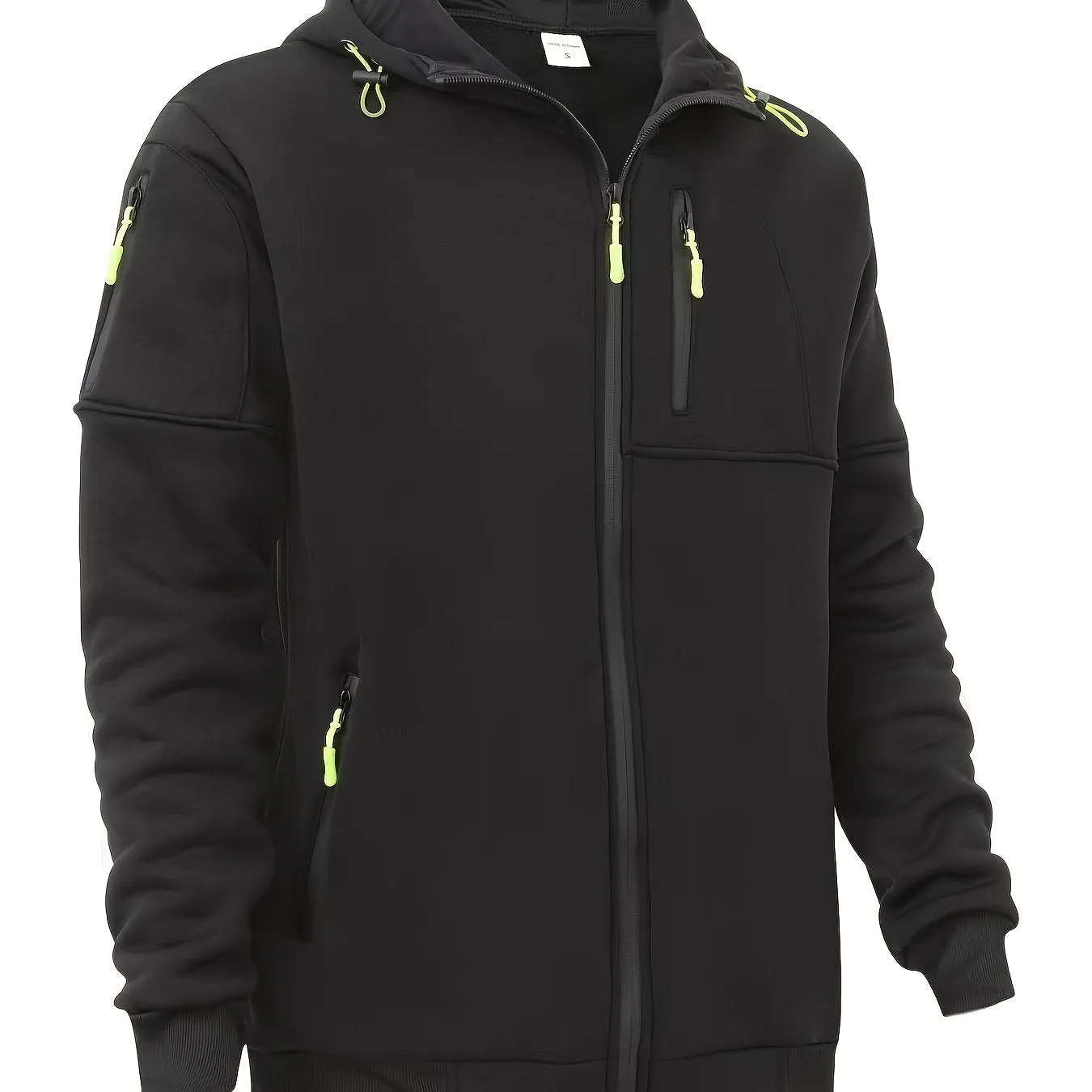 Transfrontaliero, nuovo, taglia grande, giacca fitness sportiva da uomo autunno e inverno, maglione casual con cerniera al bracc