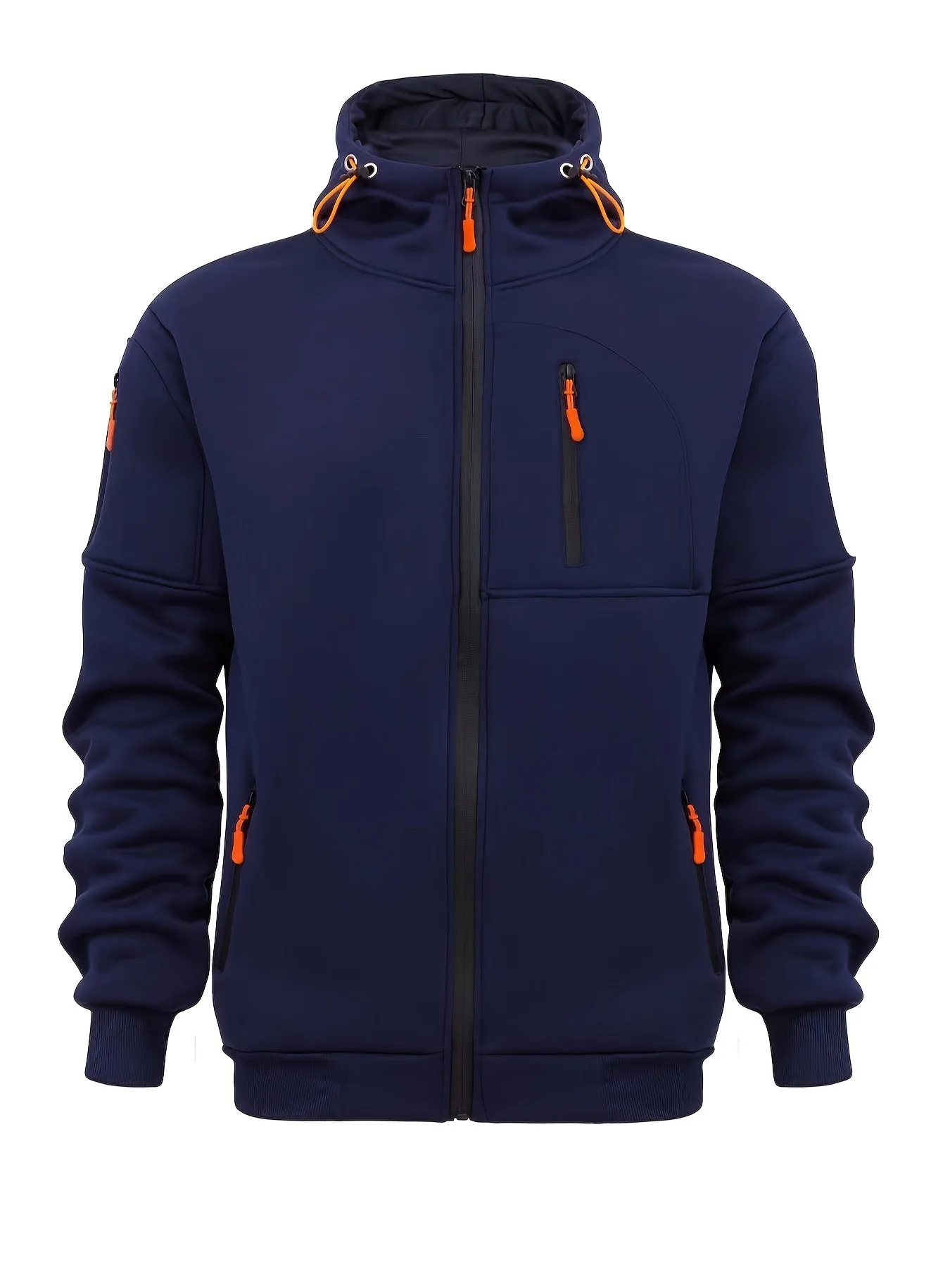 Transfrontaliero, nuovo, taglia grande, giacca fitness sportiva da uomo autunno e inverno, maglione casual con cerniera al bracc