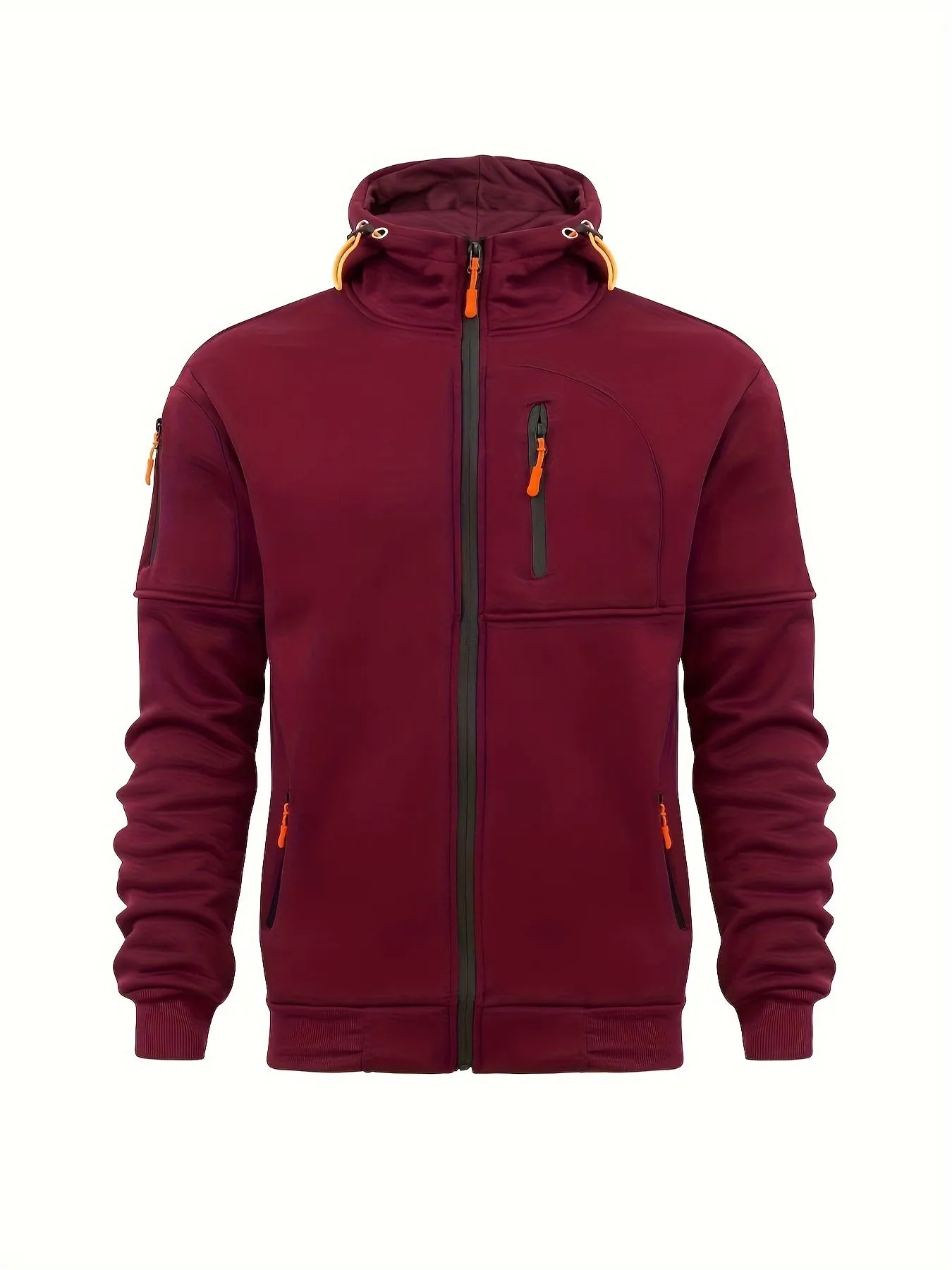Transfrontaliero, nuovo, taglia grande, giacca fitness sportiva da uomo autunno e inverno, maglione casual con cerniera al bracc