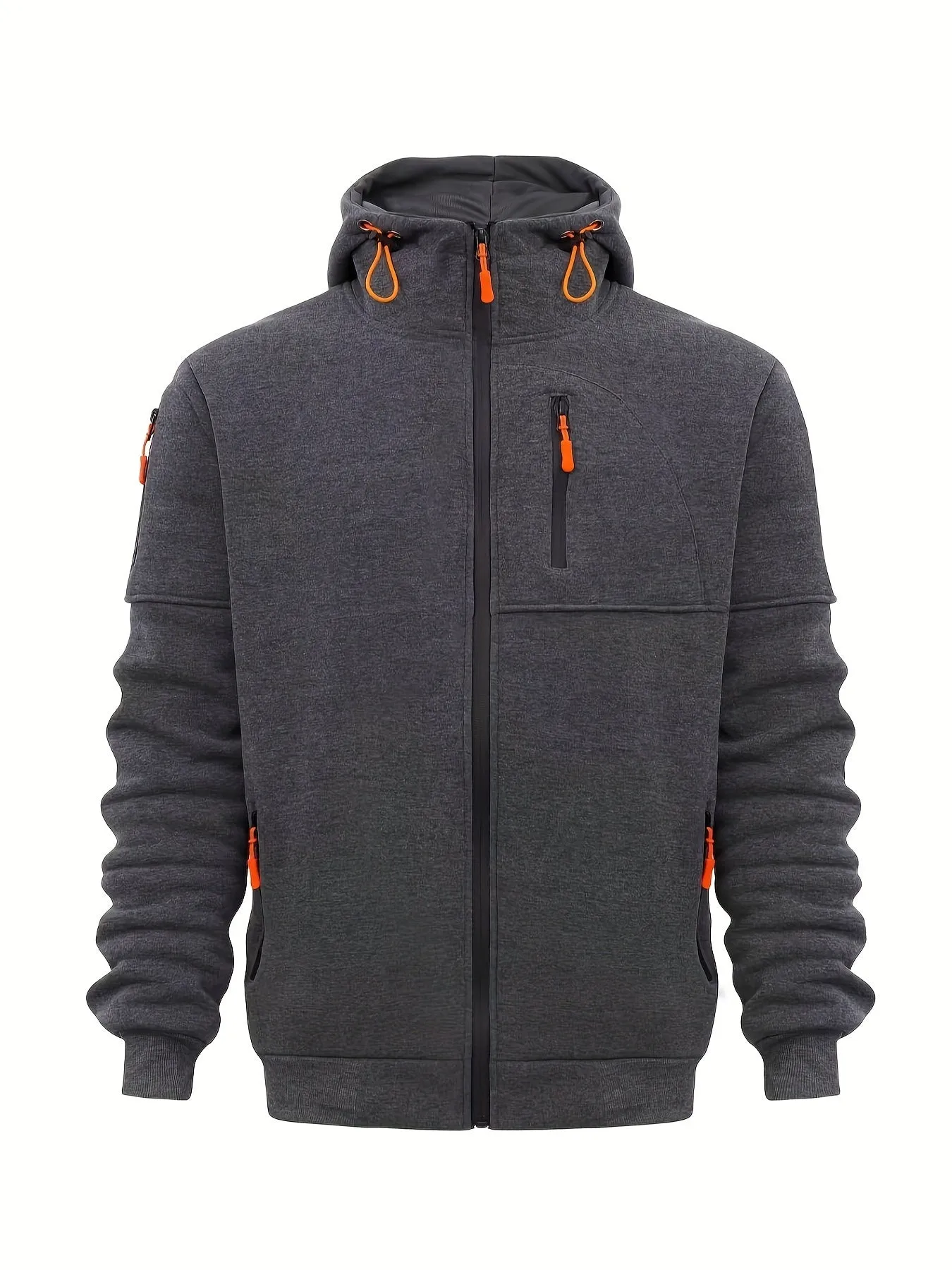 Transfrontaliero, nuovo, taglia grande, giacca fitness sportiva da uomo autunno e inverno, maglione casual con cerniera al bracc