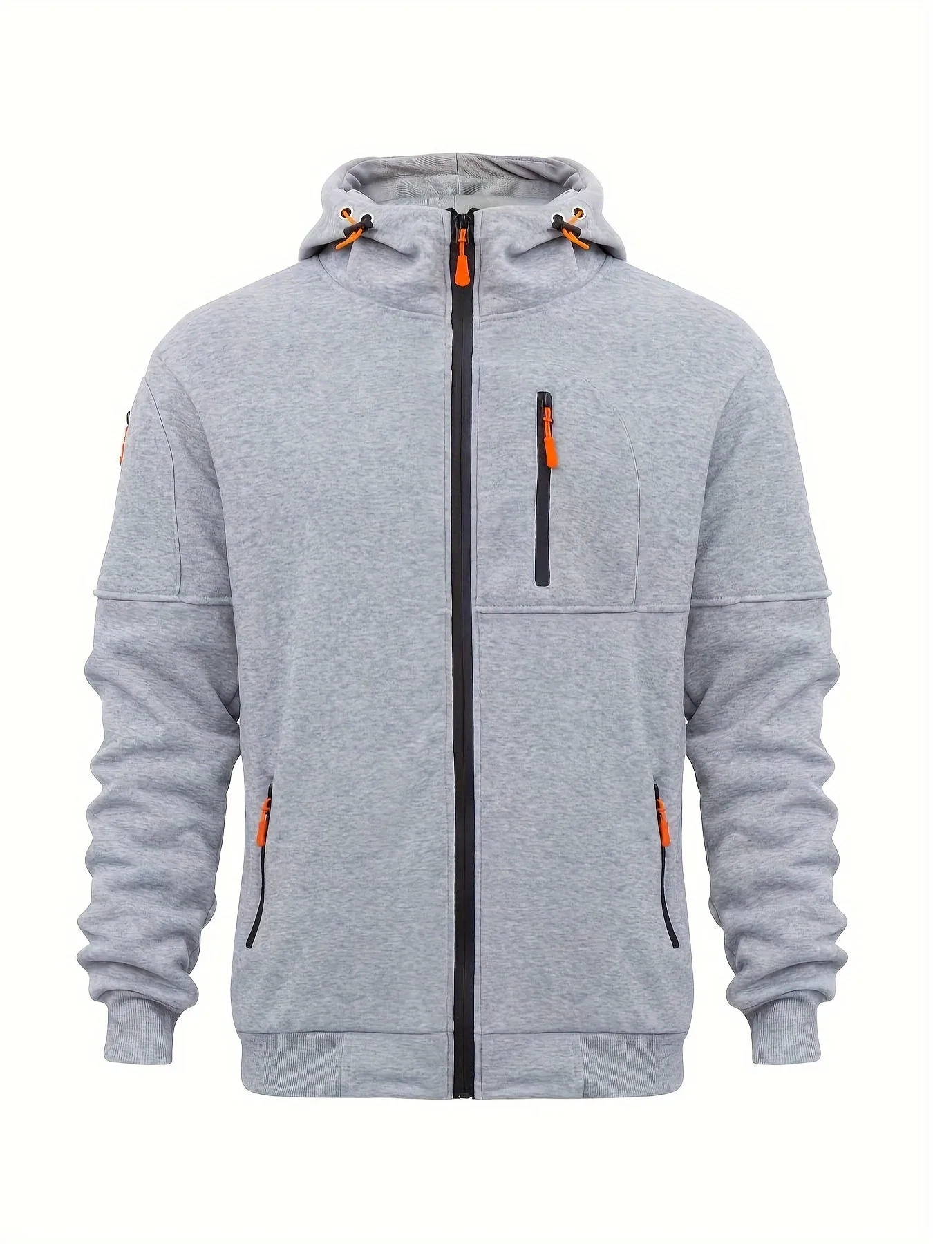 Transfrontaliero, nuovo, taglia grande, giacca fitness sportiva da uomo autunno e inverno, maglione casual con cerniera al bracc
