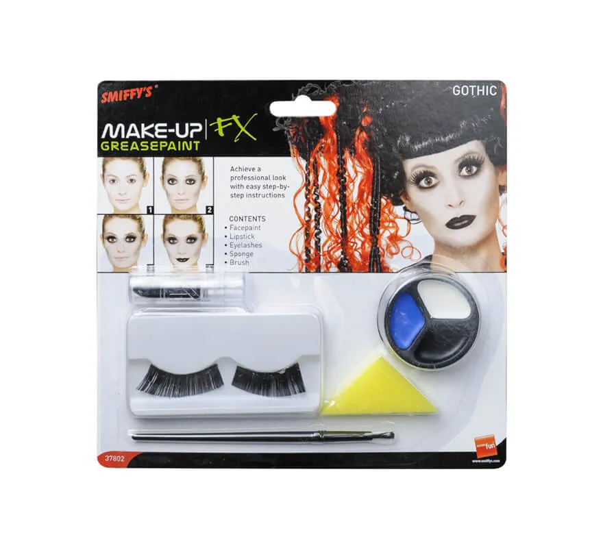 Trucco gotico: vernice, rossetto e ciglia