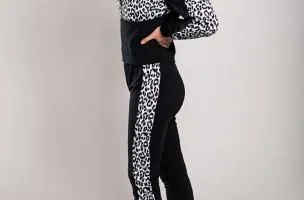 Tuta con stampa leopardata Segovia, grigia