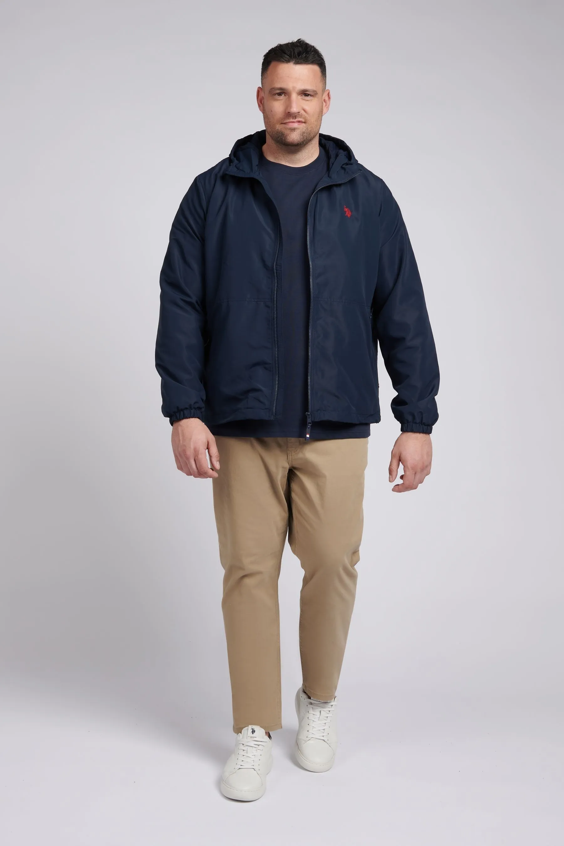 U.S. Polo Assn. Uomo big &Tall Blu - Con cappuccio - Giacca a vento