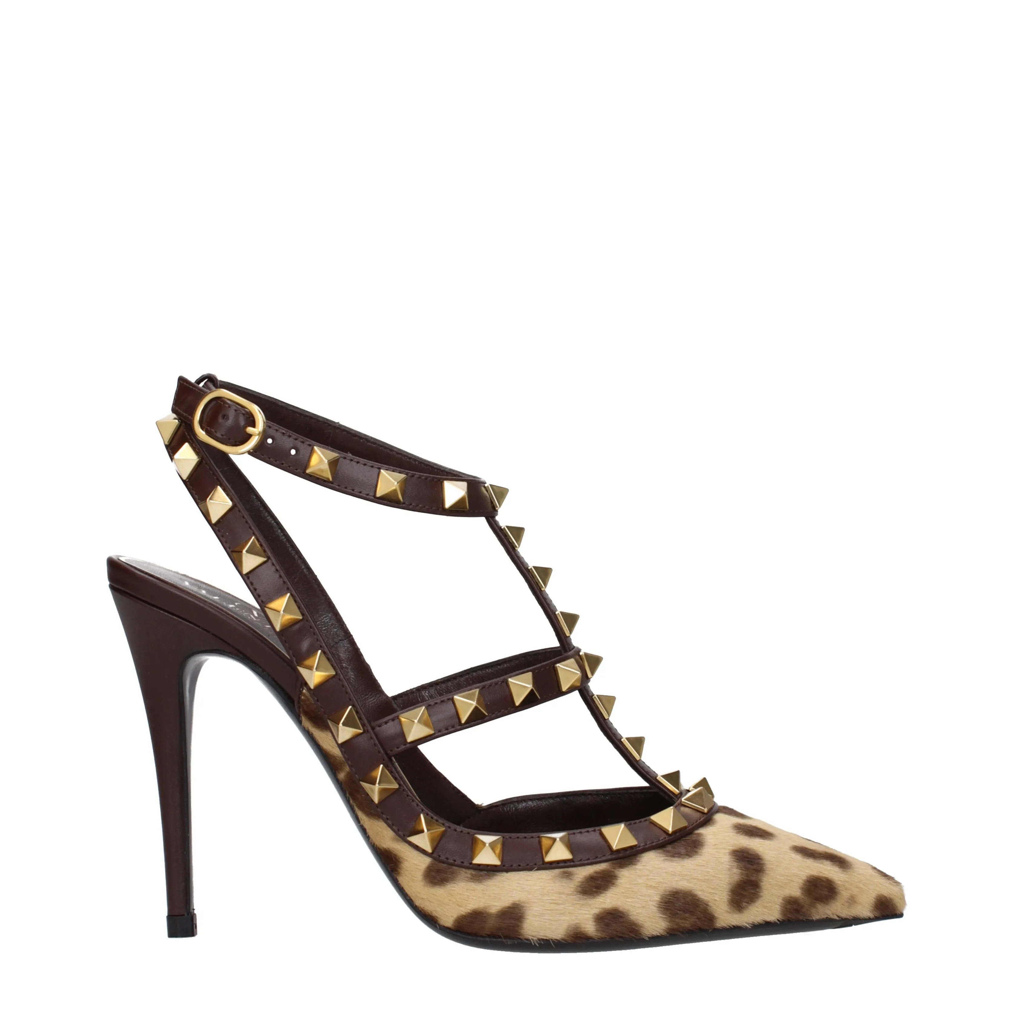 Valentino Garavani Sandali Donna Pelle Marrone/Beige