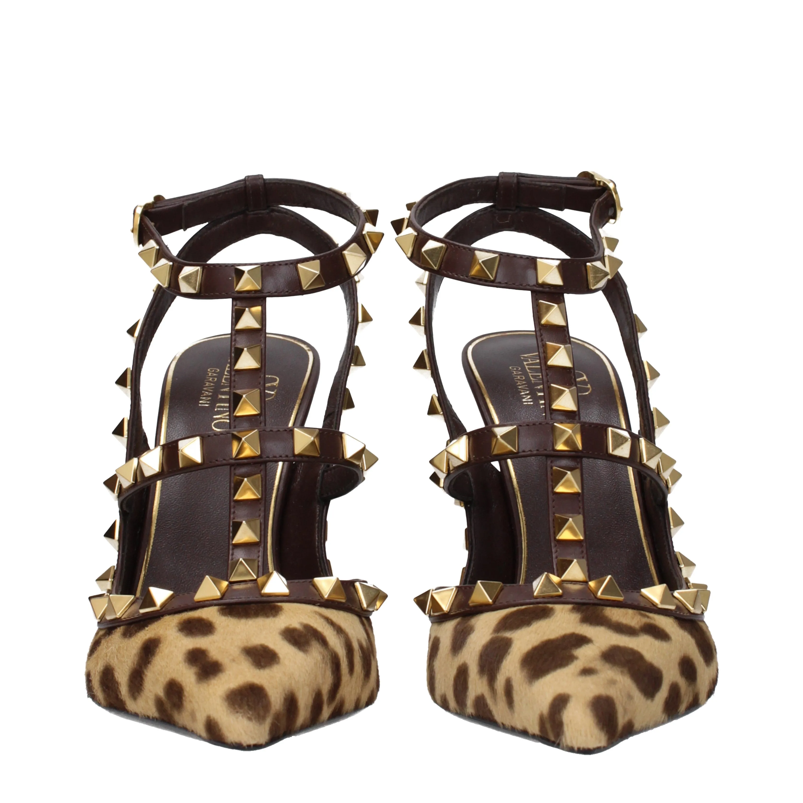 Valentino Garavani Sandali Donna Pelle Marrone/Beige