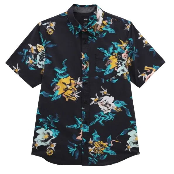 Vans camicia da uomo manica corta a fantasia Floreale VN0007W1BLK black