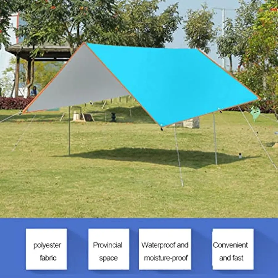 wisoolkic Tenda da sole Telo impermeabile Tenda Ombra Pieghevole Sopravvivenza Baldacchino Spiaggia Rifugio esterno Giardino Cam