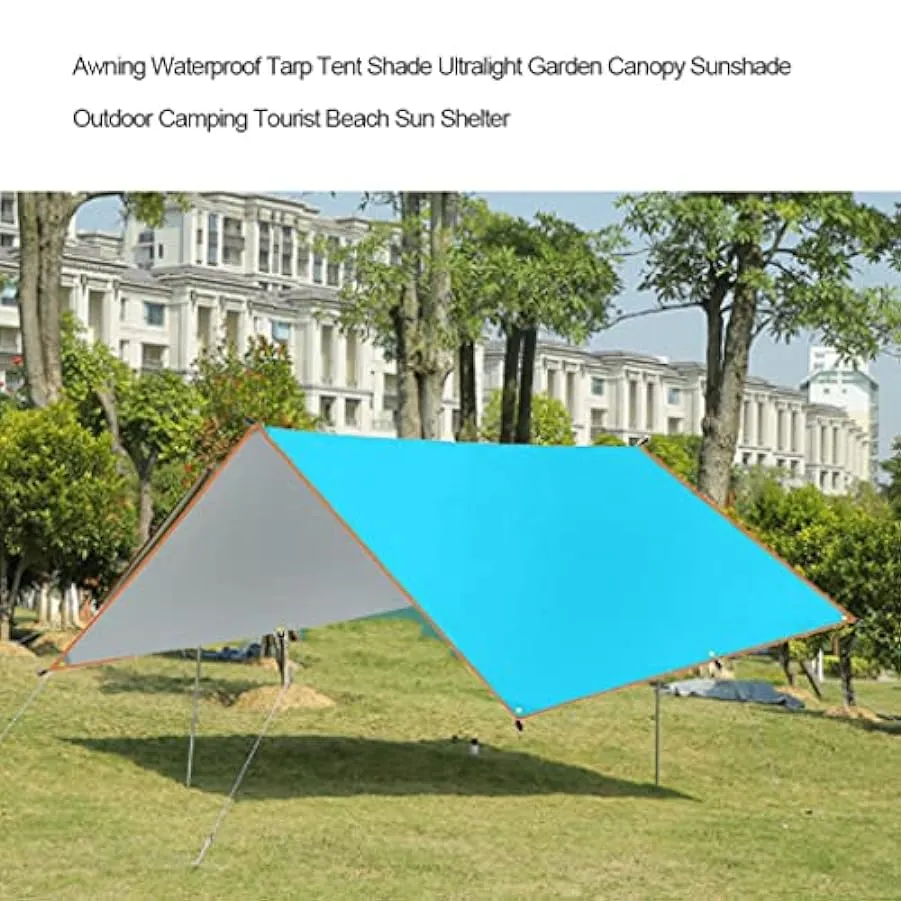 wisoolkic Tenda da sole Telo impermeabile Tenda Ombra Pieghevole Sopravvivenza Baldacchino Spiaggia Rifugio esterno Giardino Cam