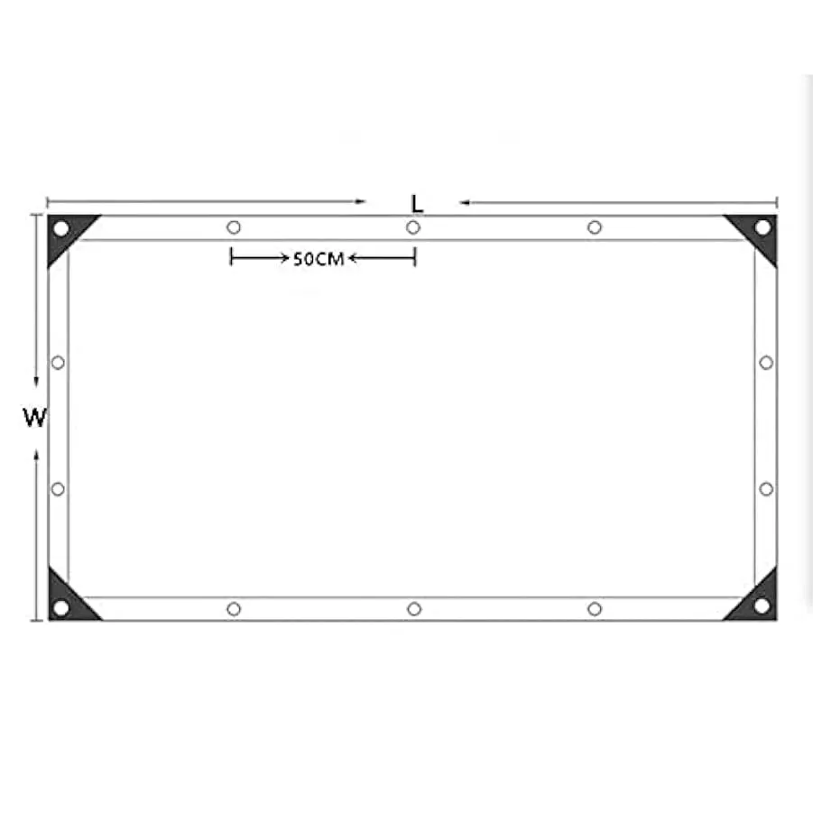 WMEIE Telo Impermeabile Esterno, Telo per Tenda in Tela Cerata Resistente con Occhielli, Copertura in Telo in PVC per Giardino A