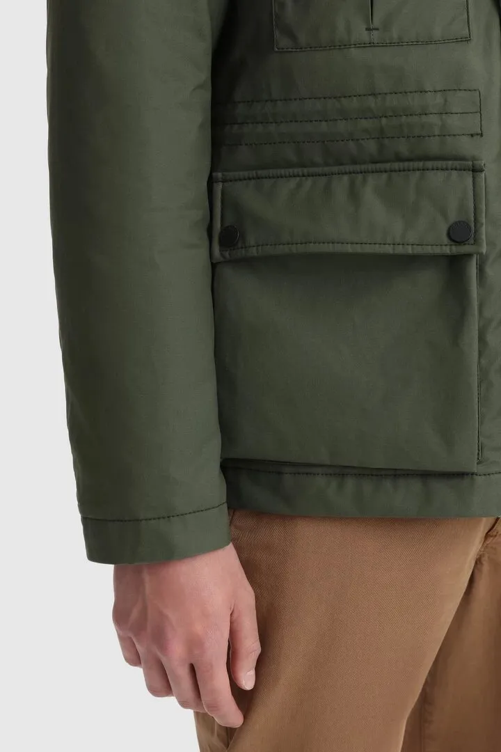 WOOLRICH Giacca Mountain in cotone cerato British Millerain